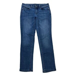 J. Jill Denim Womens Authentic Fit Slim Ankle Jeans Blue Denim Medium Wash Sz 4